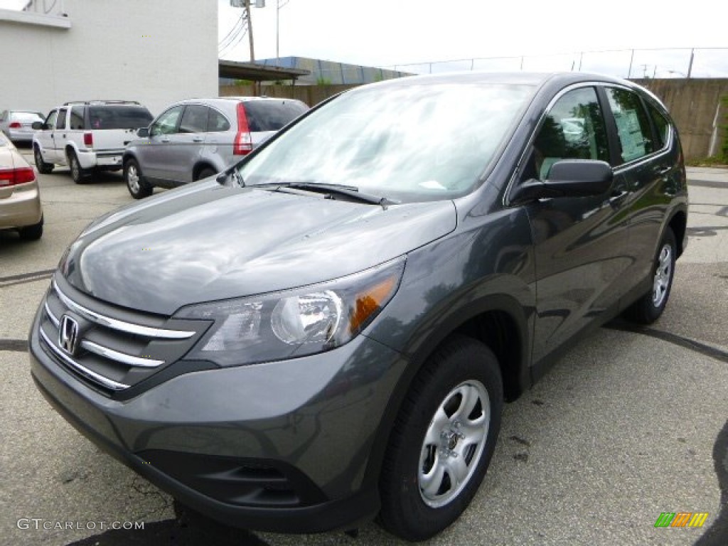 2013 CR-V LX AWD - Polished Metal Metallic / Gray photo #7