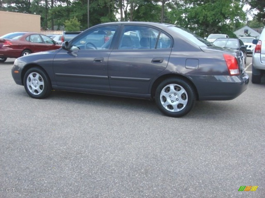 2002 Elantra GLS Sedan - Midnight Gray / Gray photo #3