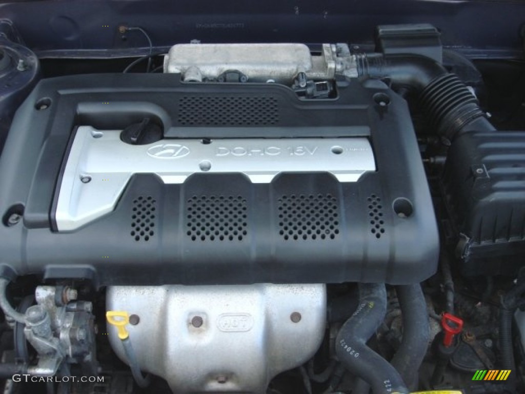 2002 Elantra GLS Sedan - Midnight Gray / Gray photo #19