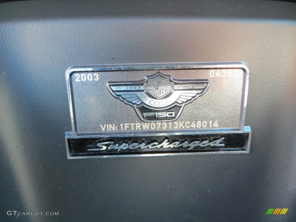 2003 F150 Harley-Davidson SuperCrew - Black / Black/Silver photo #42