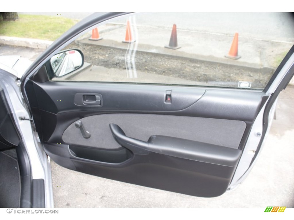 2003 Honda Civic HX Coupe Black Door Panel Photo #83121659