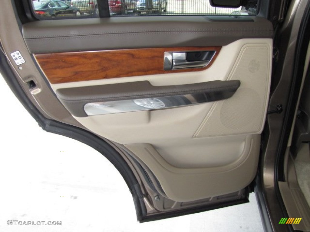 2010 Land Rover Range Rover Sport HSE Premium Arabica/Arabica Stitching Door Panel Photo #83122644