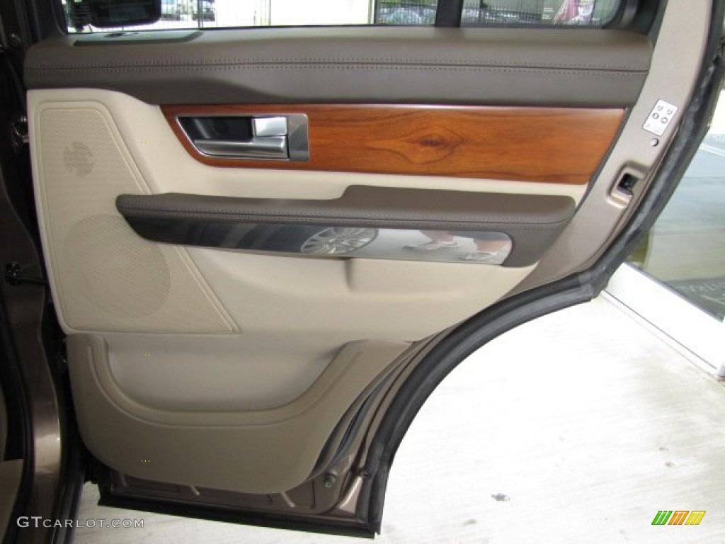2010 Land Rover Range Rover Sport HSE Premium Arabica/Arabica Stitching Door Panel Photo #83122662