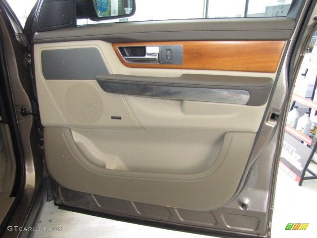 2010 Land Rover Range Rover Sport HSE Premium Arabica/Arabica Stitching Door Panel Photo #83122676