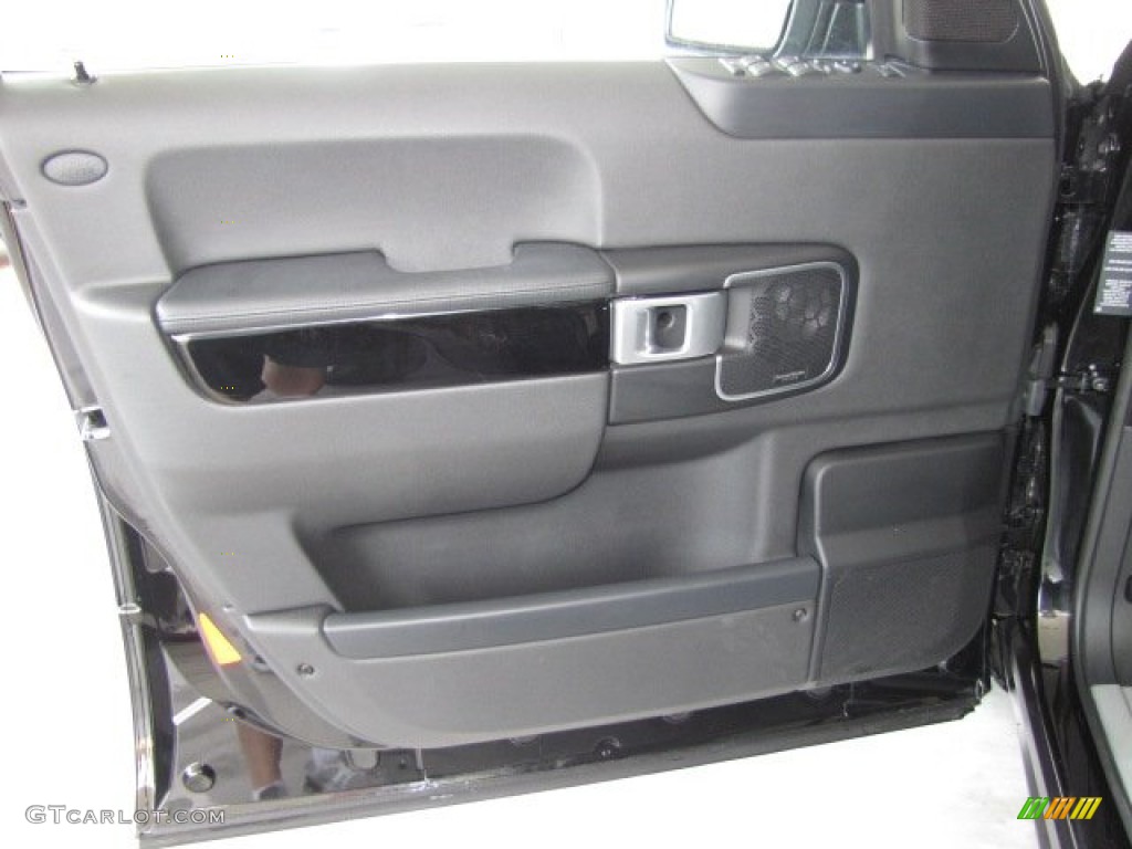 2009 Land Rover Range Rover Supercharged Jet Black/Jet Black Door Panel Photo #83123569