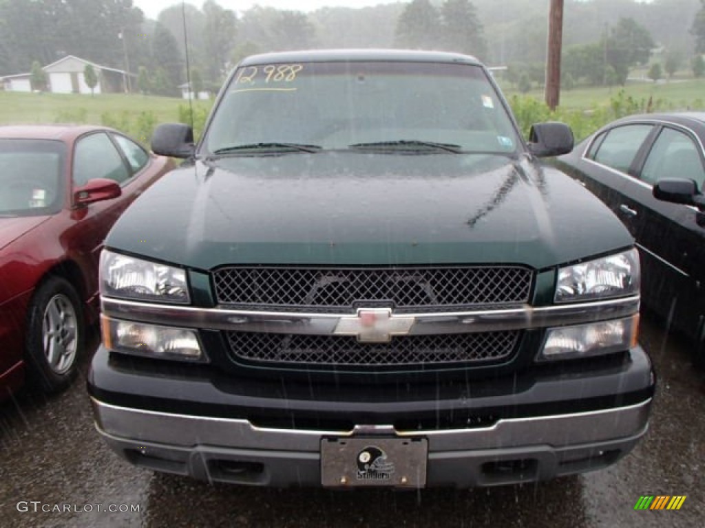 2003 Silverado 1500 Z71 Extended Cab 4x4 - Dark Green Metallic / Dark Charcoal photo #2