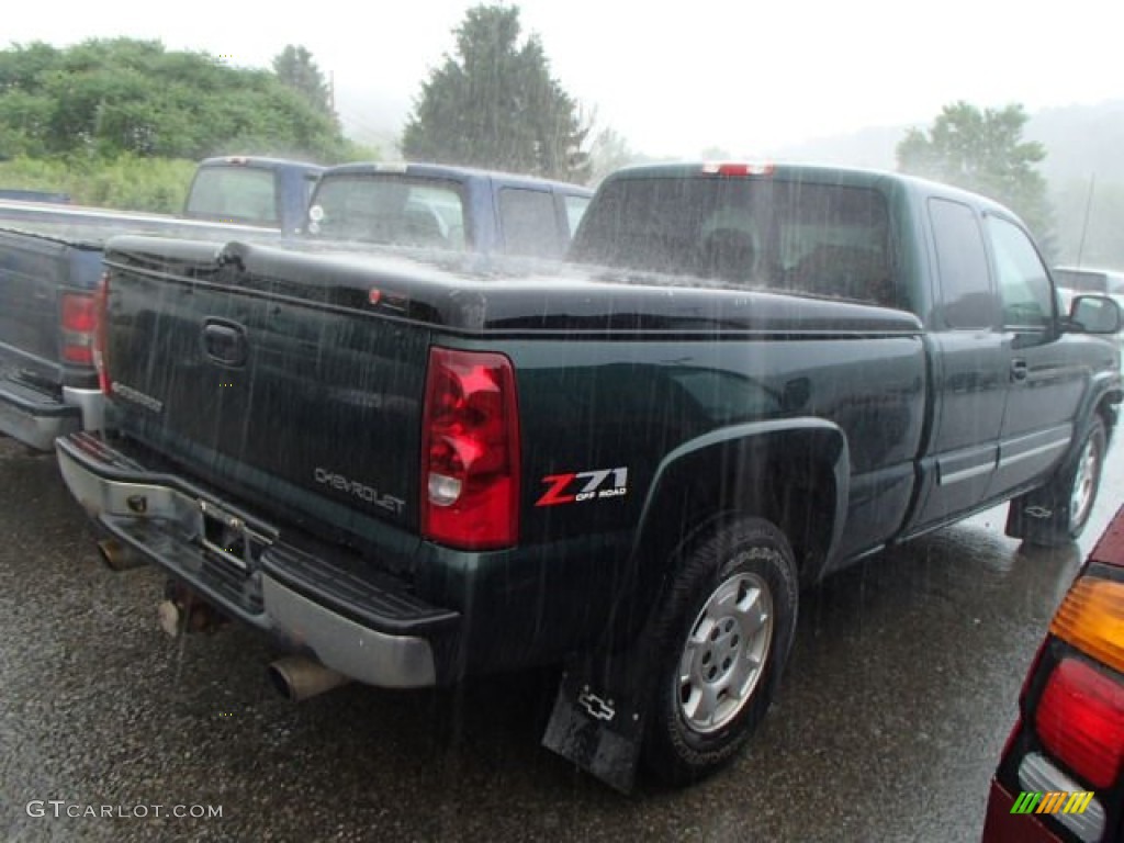 2003 Silverado 1500 Z71 Extended Cab 4x4 - Dark Green Metallic / Dark Charcoal photo #6