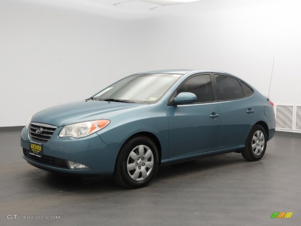 2007 Elantra GLS Sedan - Seattle Light Blue / Gray photo #4