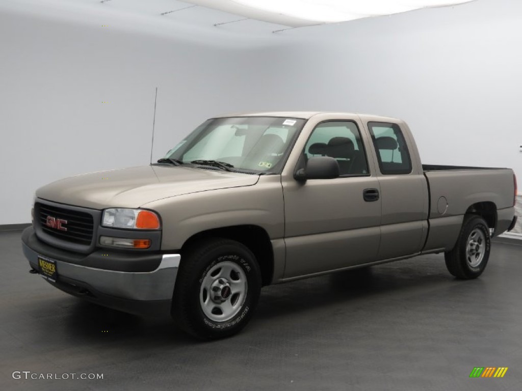 2002 Sierra 1500 SL Extended Cab - Pewter Metallic / Graphite photo #3