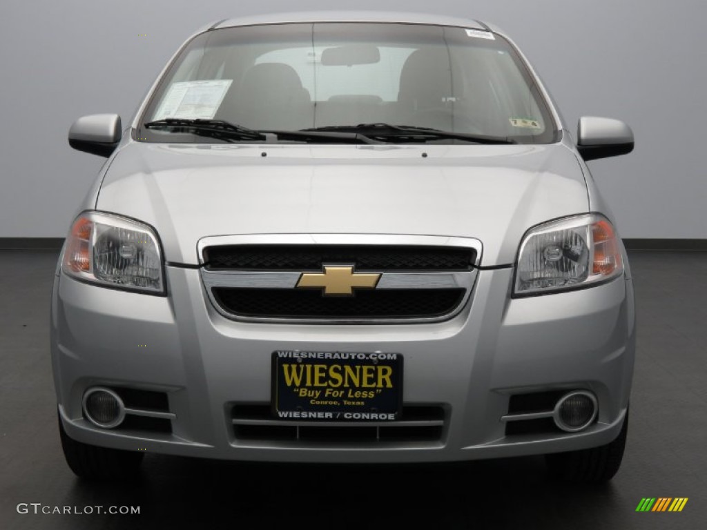 2011 Aveo LT Sedan - Ice Silver Metallic / Charcoal photo #8