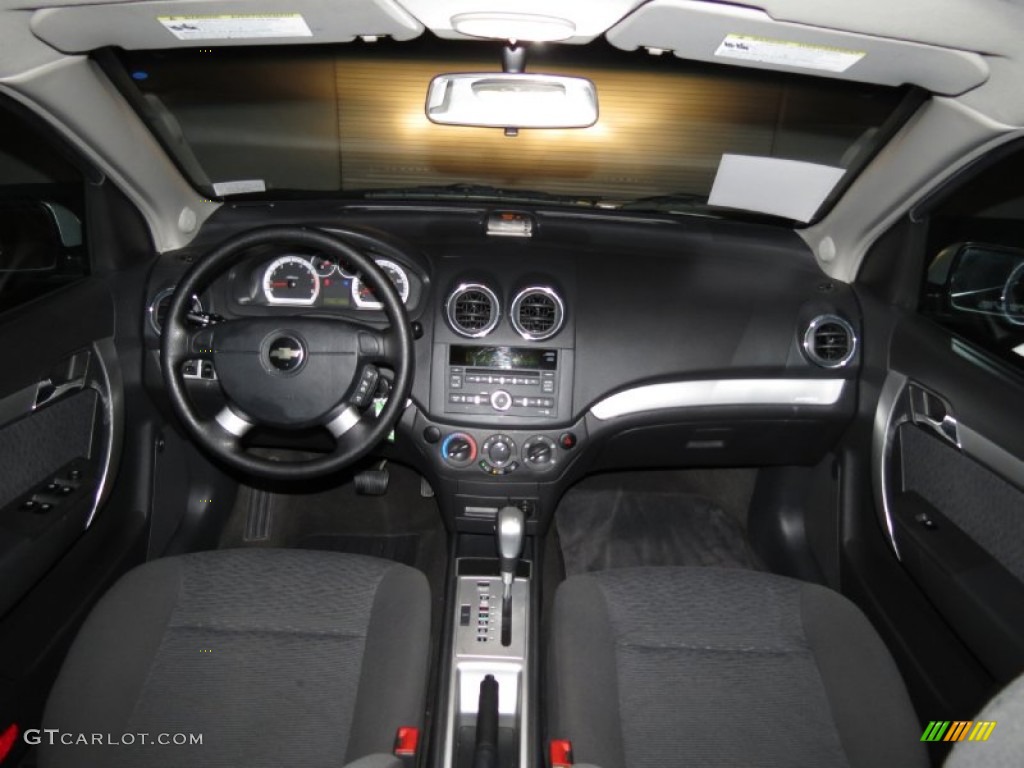 2011 Chevrolet Aveo LT Sedan Charcoal Dashboard Photo #83125560