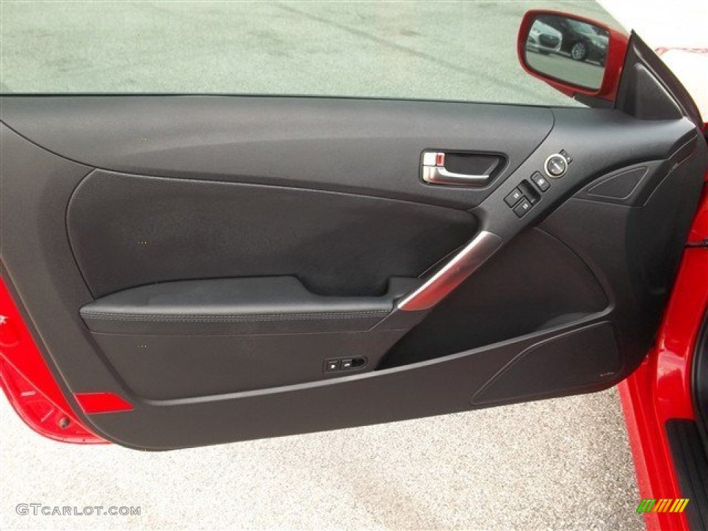 2013 Hyundai Genesis Coupe 3.8 Grand Touring Black Leather Door Panel Photo #83125767