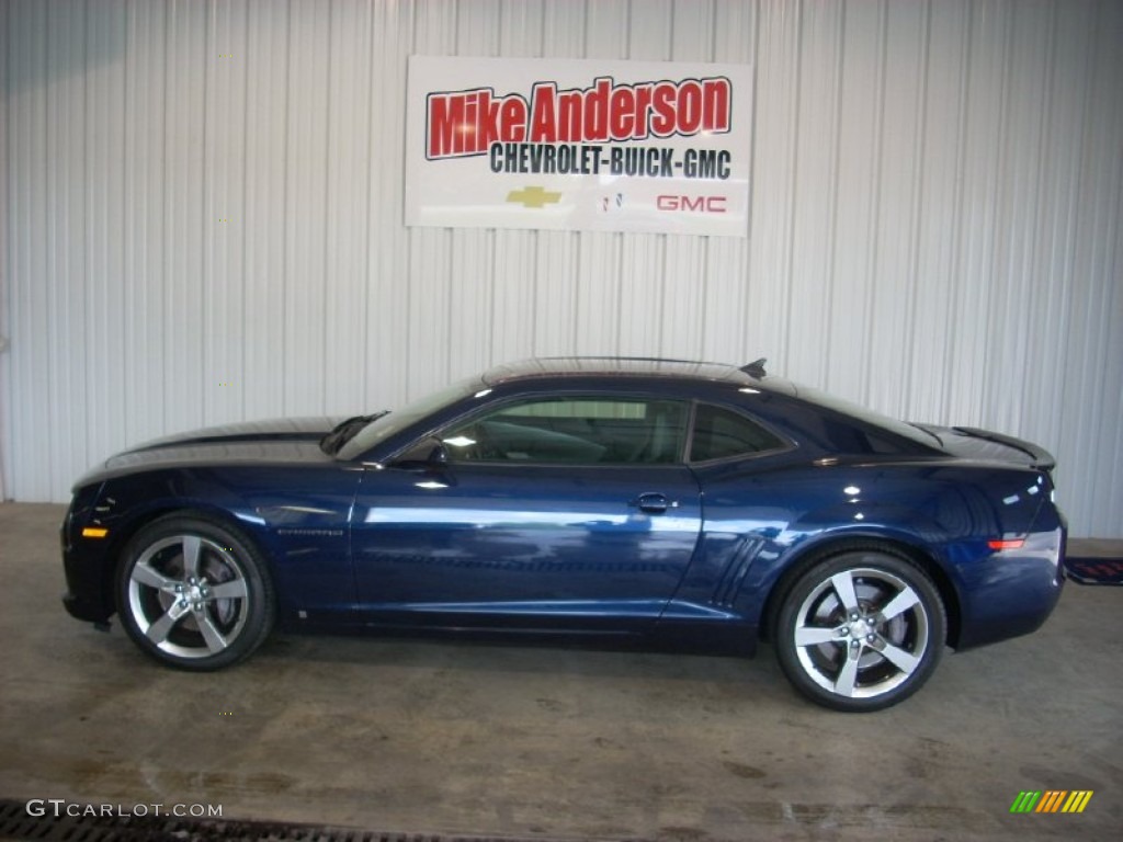 2010 Camaro SS/RS Coupe - Imperial Blue Metallic / Gray photo #2