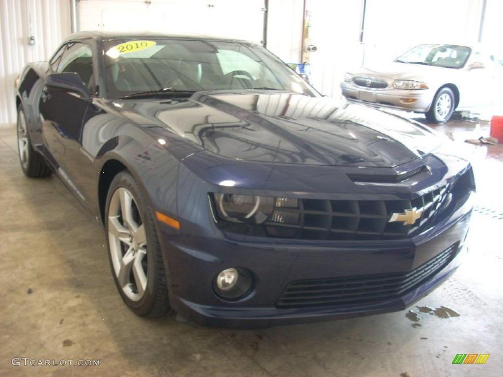2010 Camaro SS/RS Coupe - Imperial Blue Metallic / Gray photo #17