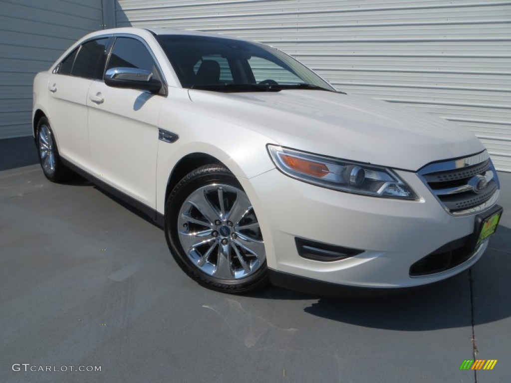 2010 Taurus Limited - White Platinum Metallic Tri-Coat / Light Stone photo #1