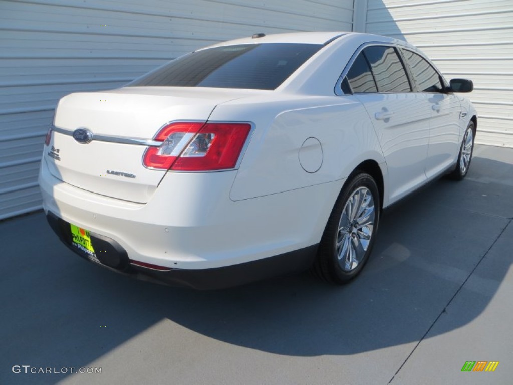 2010 Taurus Limited - White Platinum Metallic Tri-Coat / Light Stone photo #4