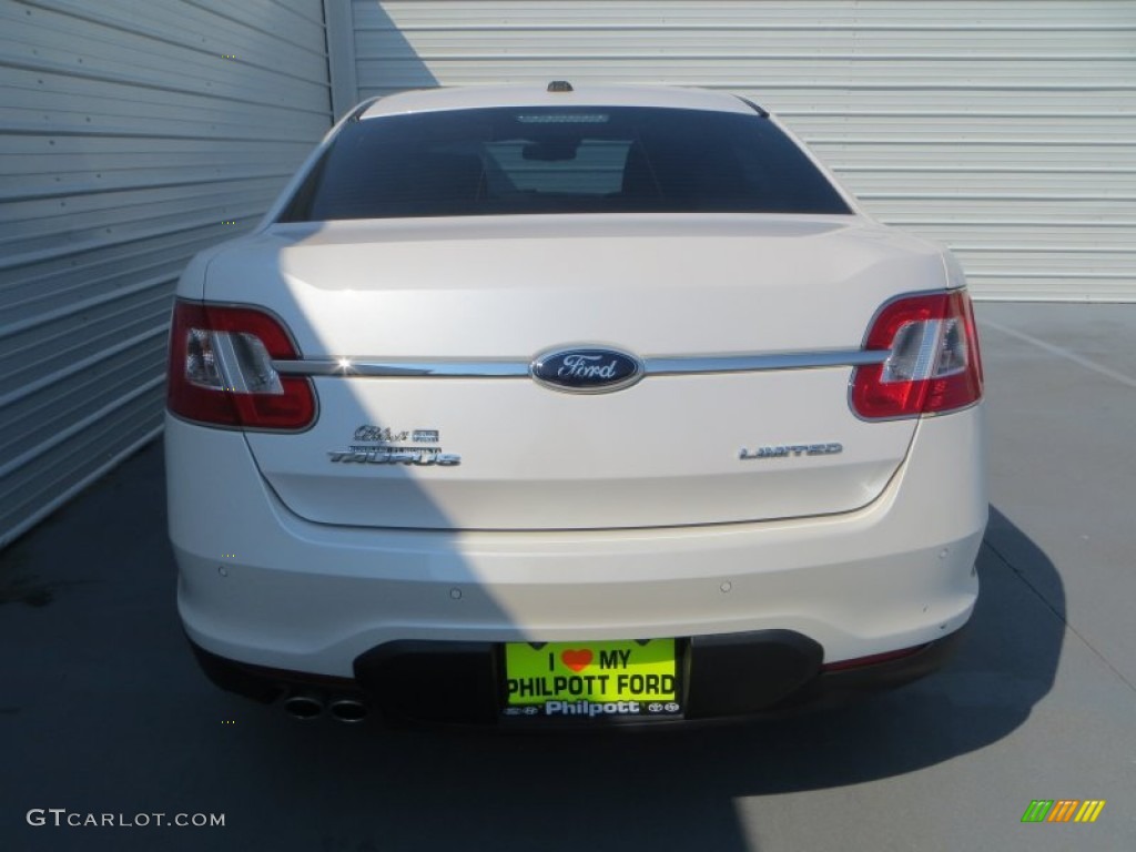 2010 Taurus Limited - White Platinum Metallic Tri-Coat / Light Stone photo #5
