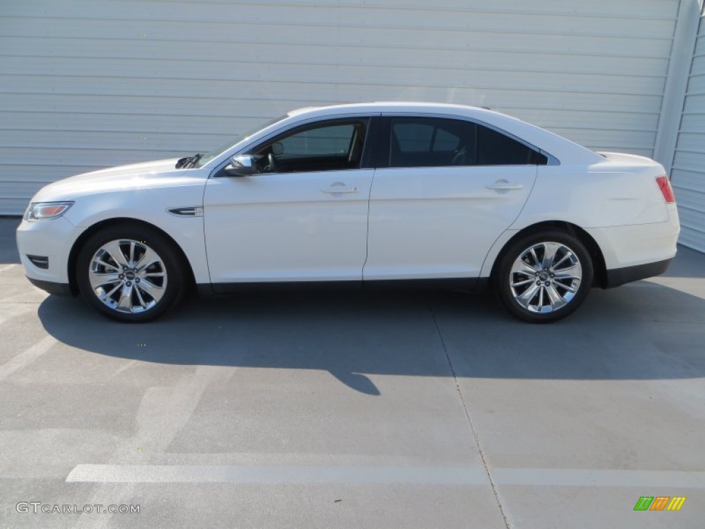 2010 Taurus Limited - White Platinum Metallic Tri-Coat / Light Stone photo #6