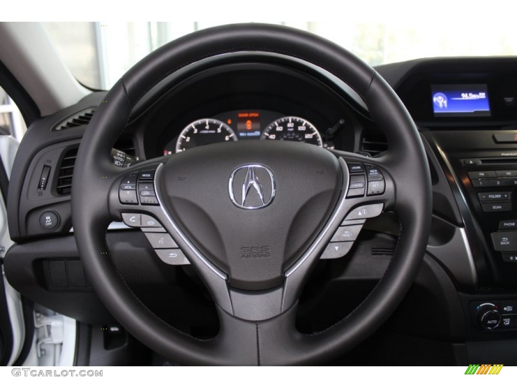 2014 Acura ILX 2.0L Ebony Steering Wheel Photo #83128806