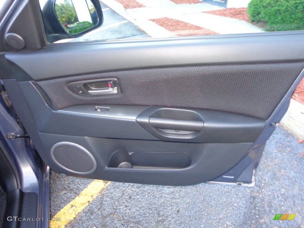 2007 Mazda MAZDA3 s Sport Sedan Black Door Panel Photo #83129769