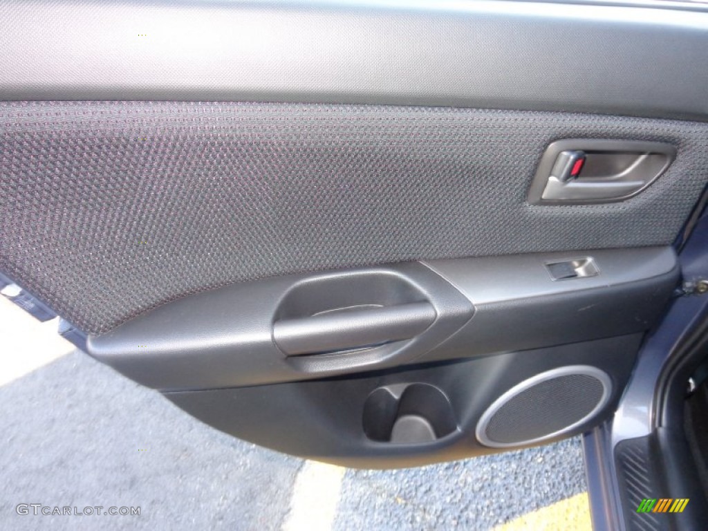 2007 Mazda MAZDA3 s Sport Sedan Black Door Panel Photo #83129892