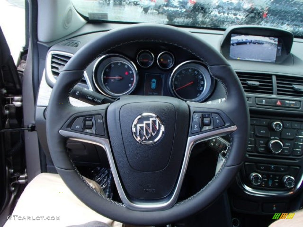 2013 Buick Encore Convenience AWD Ebony Steering Wheel Photo #83130135