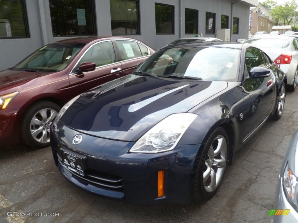 2008 350Z Touring Coupe - San Marino Blue / Charcoal photo #3