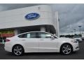 2013 White Platinum Metallic Tri-coat Ford Fusion SE 1.6 EcoBoost  photo #2