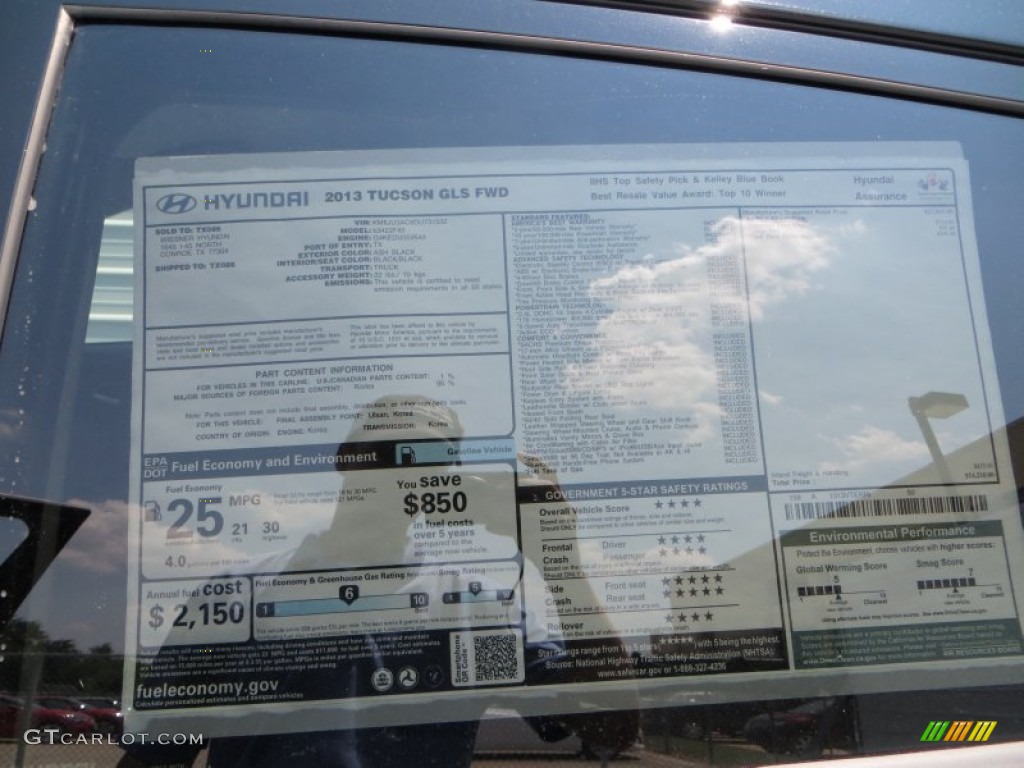 2013 Tucson GLS - Ash Black / Black photo #33