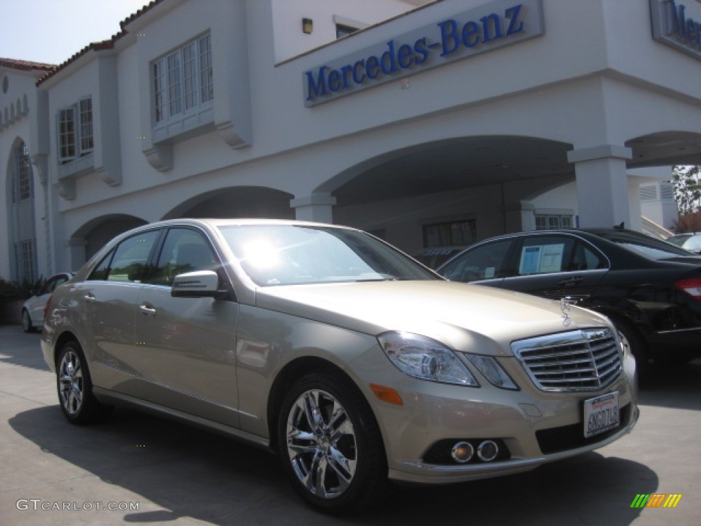 2010 E 350 Sedan - Pearl Beige Metallic / Almond Beige photo #1