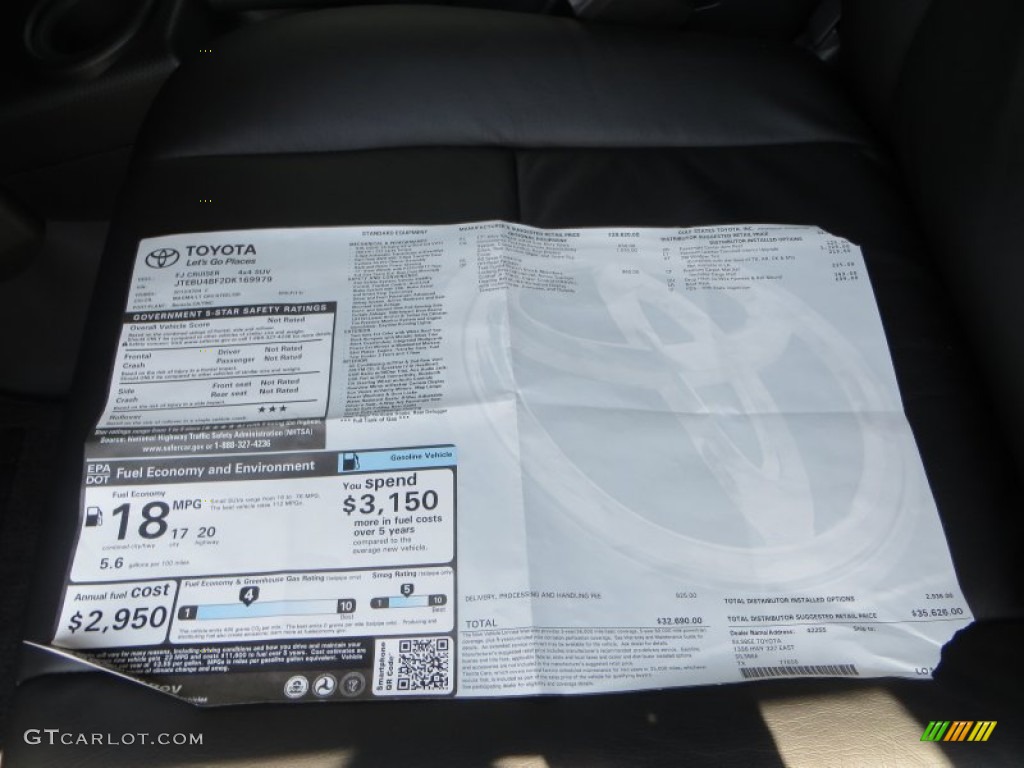 2013 FJ Cruiser 4WD - Magma Orange / Dark Charcoal photo #33