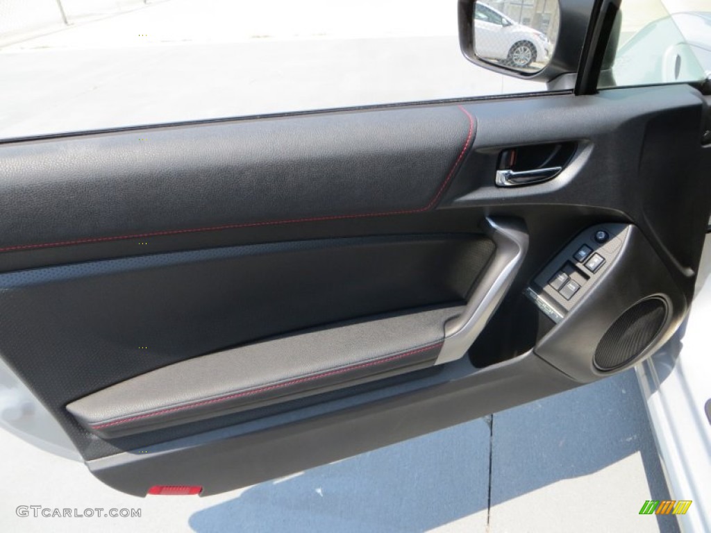 2013 Scion FR-S Sport Coupe Black/Red Accents Door Panel Photo #83139798