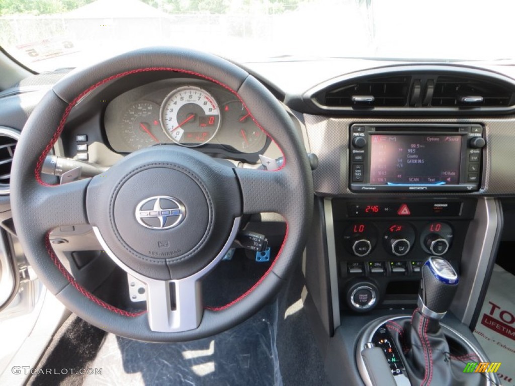 2013 Scion FR-S Sport Coupe Black/Red Accents Dashboard Photo #83139830