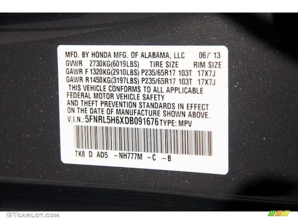 2013 Odyssey EX-L - Smokey Topaz Metallic / Truffle photo #22