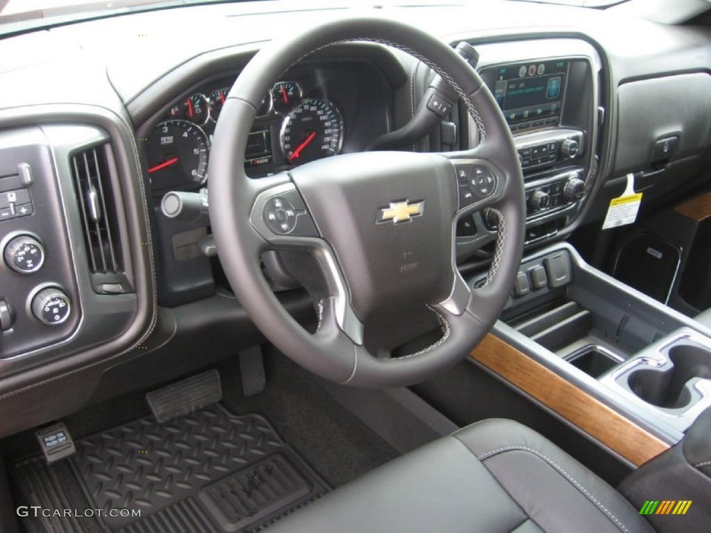 2014 Chevrolet Silverado 1500 LTZ Crew Cab 4x4 Jet Black Dashboard Photo #83142410