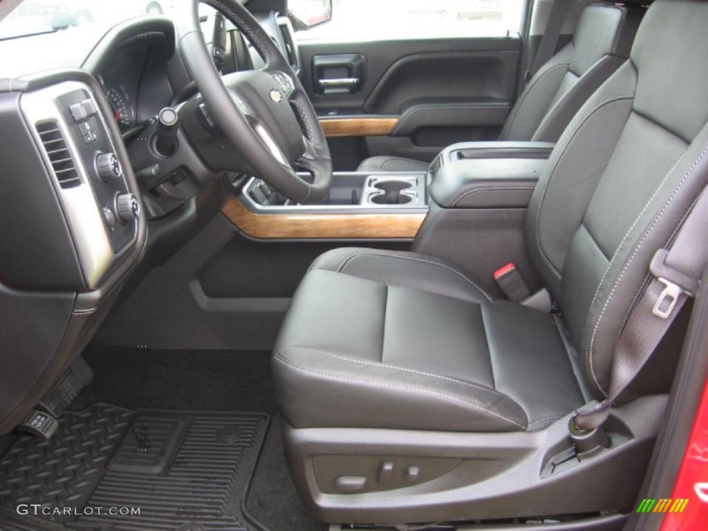 Jet Black Interior 2014 Chevrolet Silverado 1500 LTZ Crew Cab 4x4 Photo #83142439