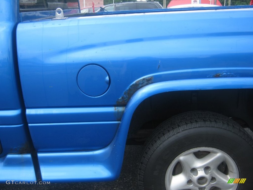 2000 Ram 1500 SLT Extended Cab 4x4 - Intense Blue Pearlcoat / Mist Gray photo #3