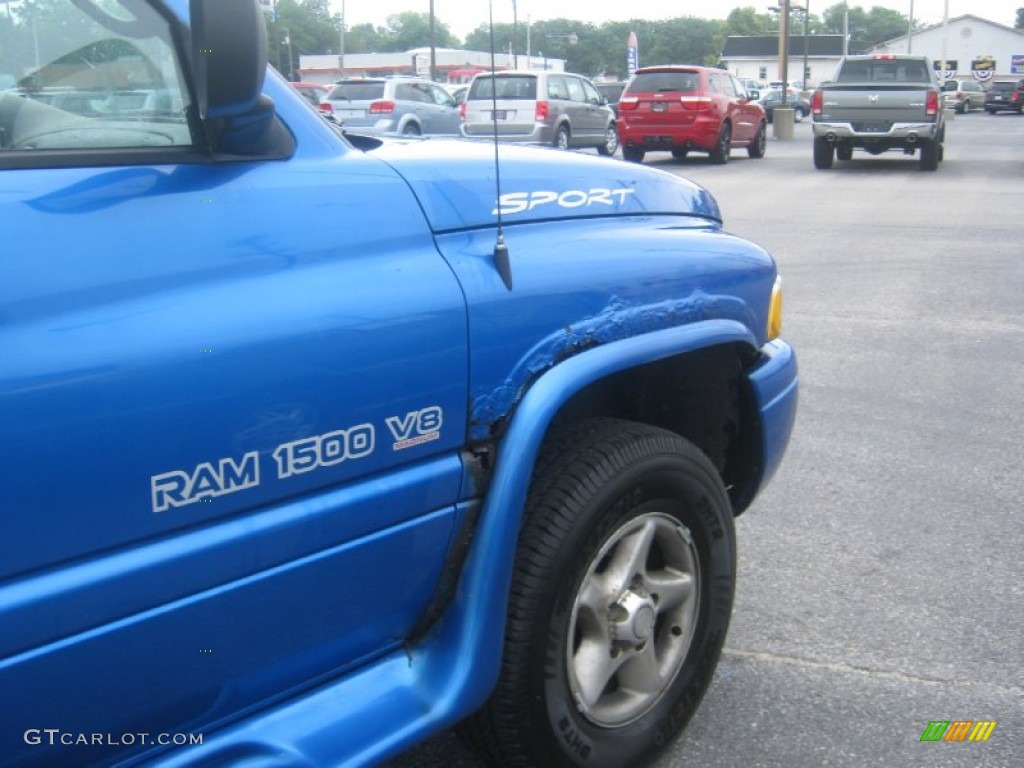 2000 Ram 1500 SLT Extended Cab 4x4 - Intense Blue Pearlcoat / Mist Gray photo #10
