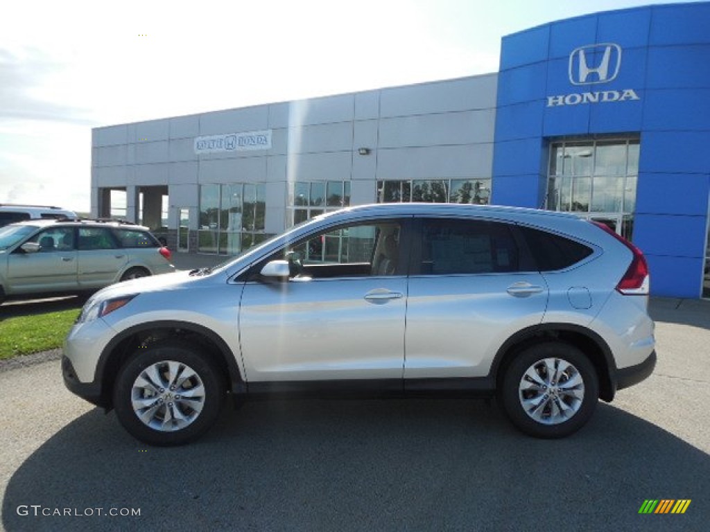 2013 CR-V EX-L AWD - Alabaster Silver Metallic / Gray photo #2