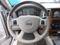 2009 Jeep Grand Cherokee Dark Khaki/Light Graystone Royal Leather Interior Steering Wheel Photo