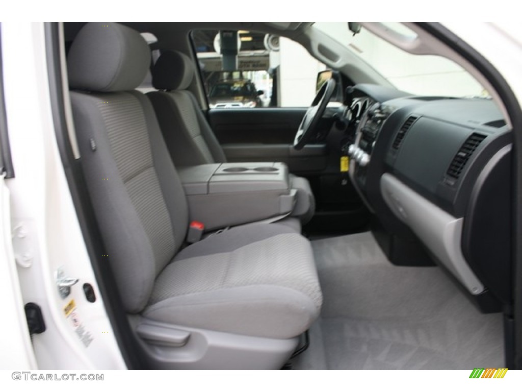 2011 Tundra Double Cab 4x4 - Super White / Graphite Gray photo #15