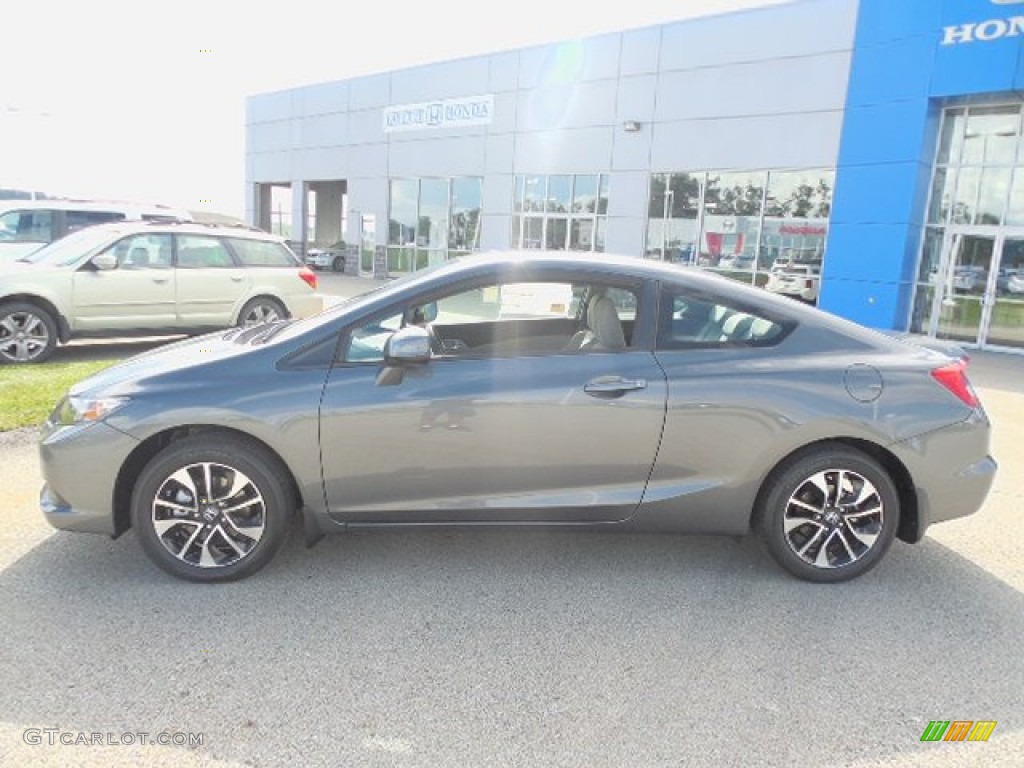 2013 Civic EX Coupe - Polished Metal Metallic / Gray photo #2