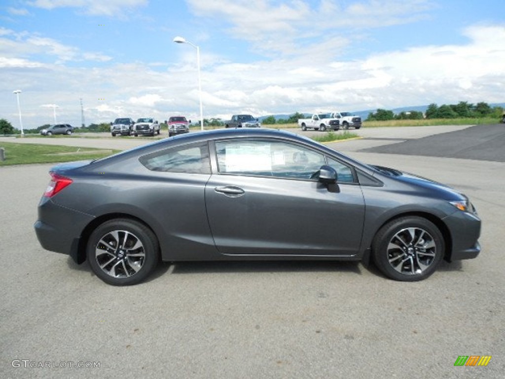 2013 Civic EX Coupe - Polished Metal Metallic / Gray photo #4