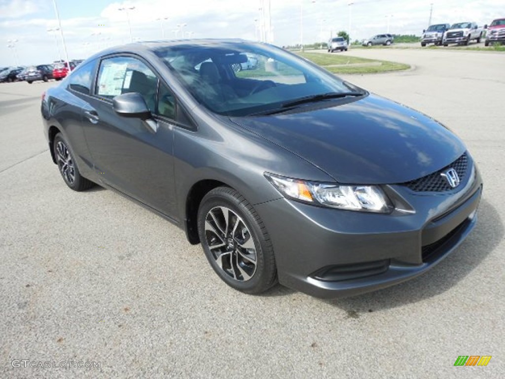 2013 Civic EX Coupe - Polished Metal Metallic / Gray photo #5