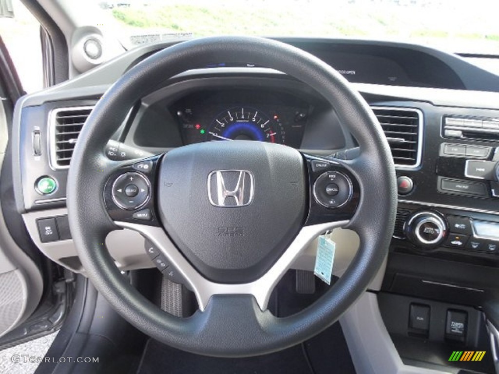 2013 Civic EX Coupe - Polished Metal Metallic / Gray photo #11