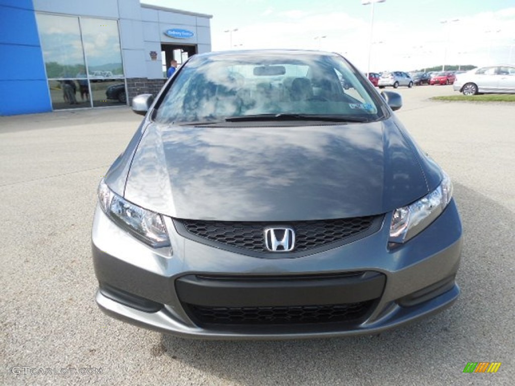 2013 Civic EX Coupe - Polished Metal Metallic / Gray photo #19