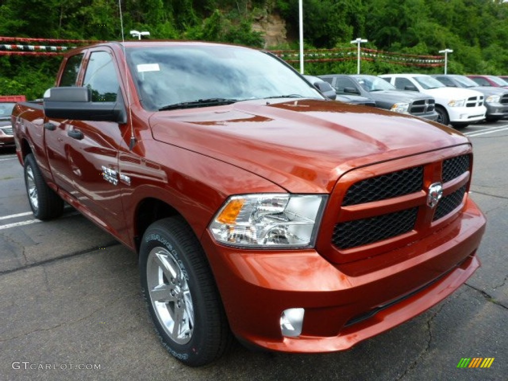 2013 1500 Express Quad Cab 4x4 - Copperhead Pearl / Black/Diesel Gray photo #8