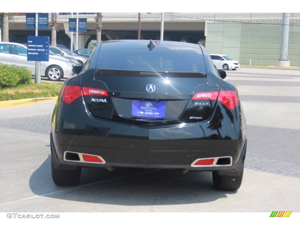 2010 ZDX AWD - Crystal Black Pearl / Ebony photo #4