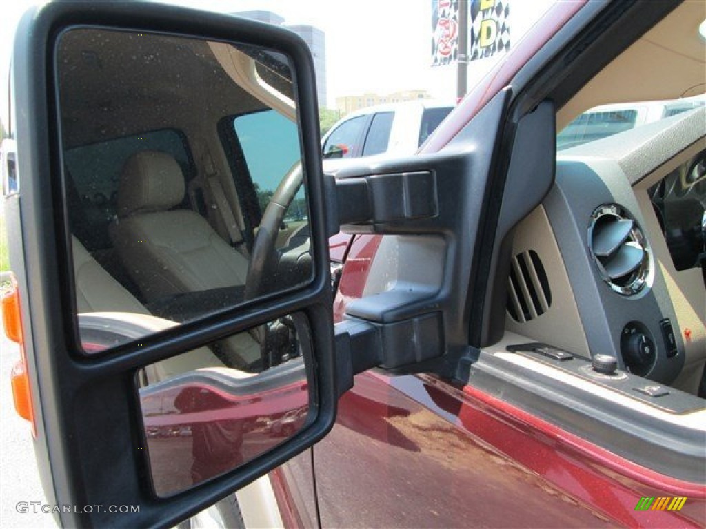 2011 F350 Super Duty Lariat Crew Cab 4x4 - Royal Red Metallic / Adobe photo #14