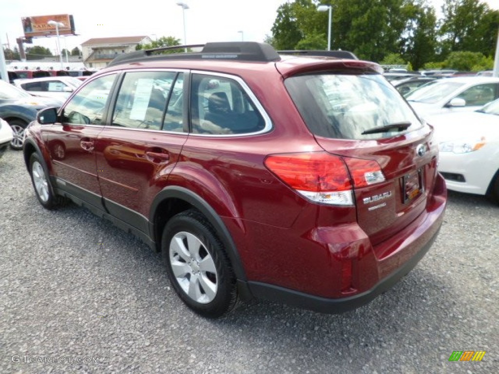 2012 Outback 2.5i - Ruby Red Pearl / Off Black photo #9